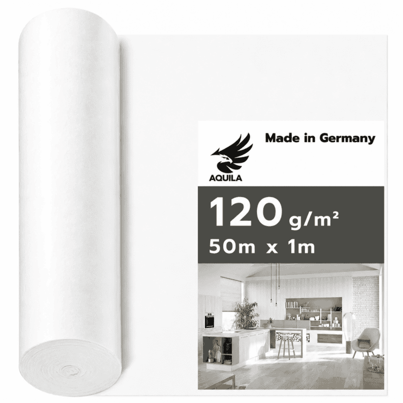 Absord_120g_selbshaftend Selbsthaftendes Abdeckvlies weiss 120g/m² kaufen bei AQUILA. 50m Rolle