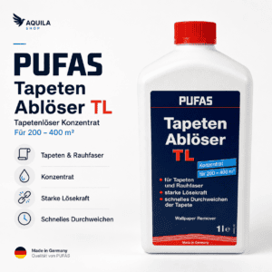 PUFAS Tapeten Ablöser TL Konzentrat 1 l für Tapeten und Rauhfaser